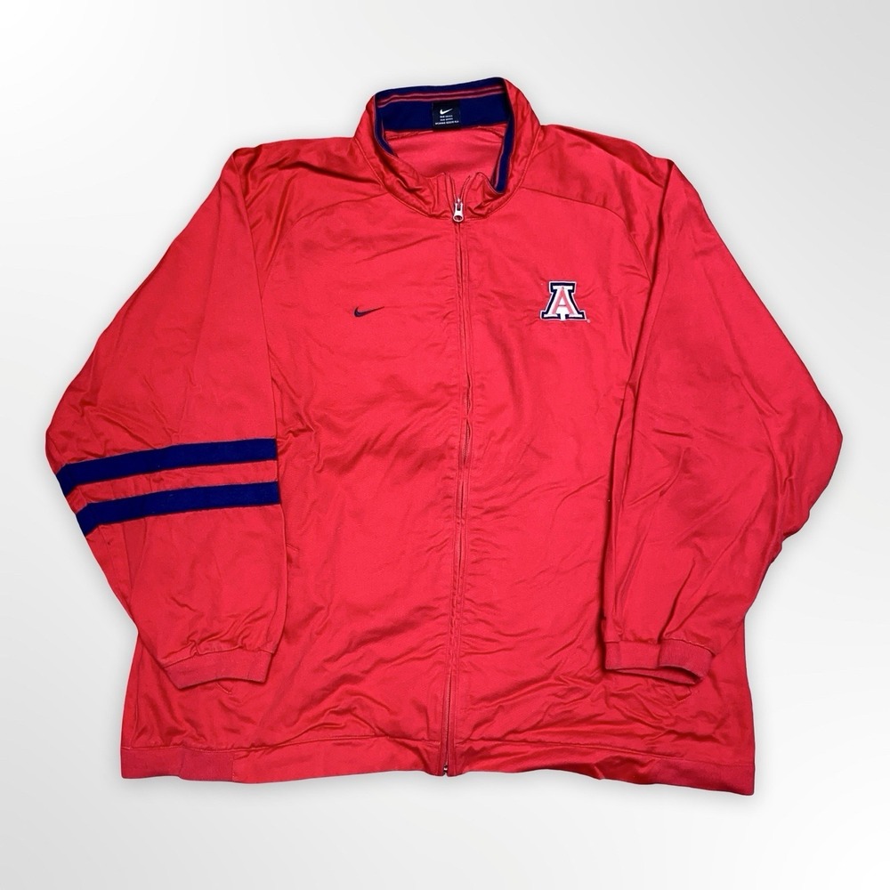 Nike Team Arizona Wildcats Jacket Mens XXL Tall Red Full Zip Swoosh NCAA